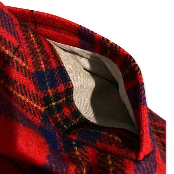 COPY - Vintage Pendleton Bomber Jacket Lined Mens Size XL Red Plaid - Picture 8 of 8